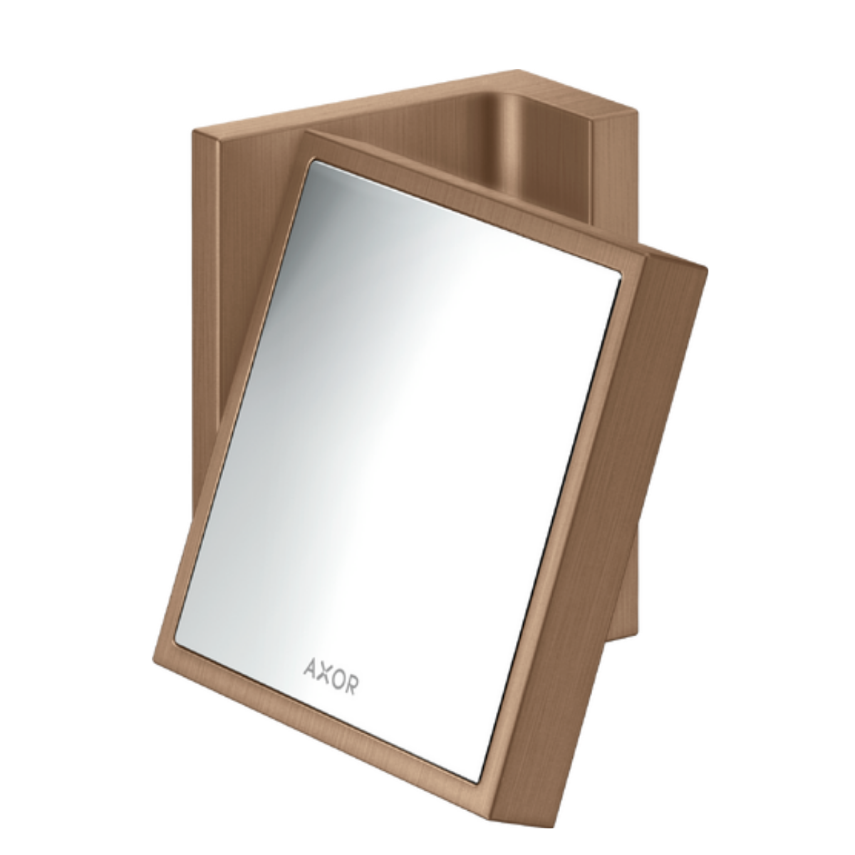 Axor shaving mirror red gold