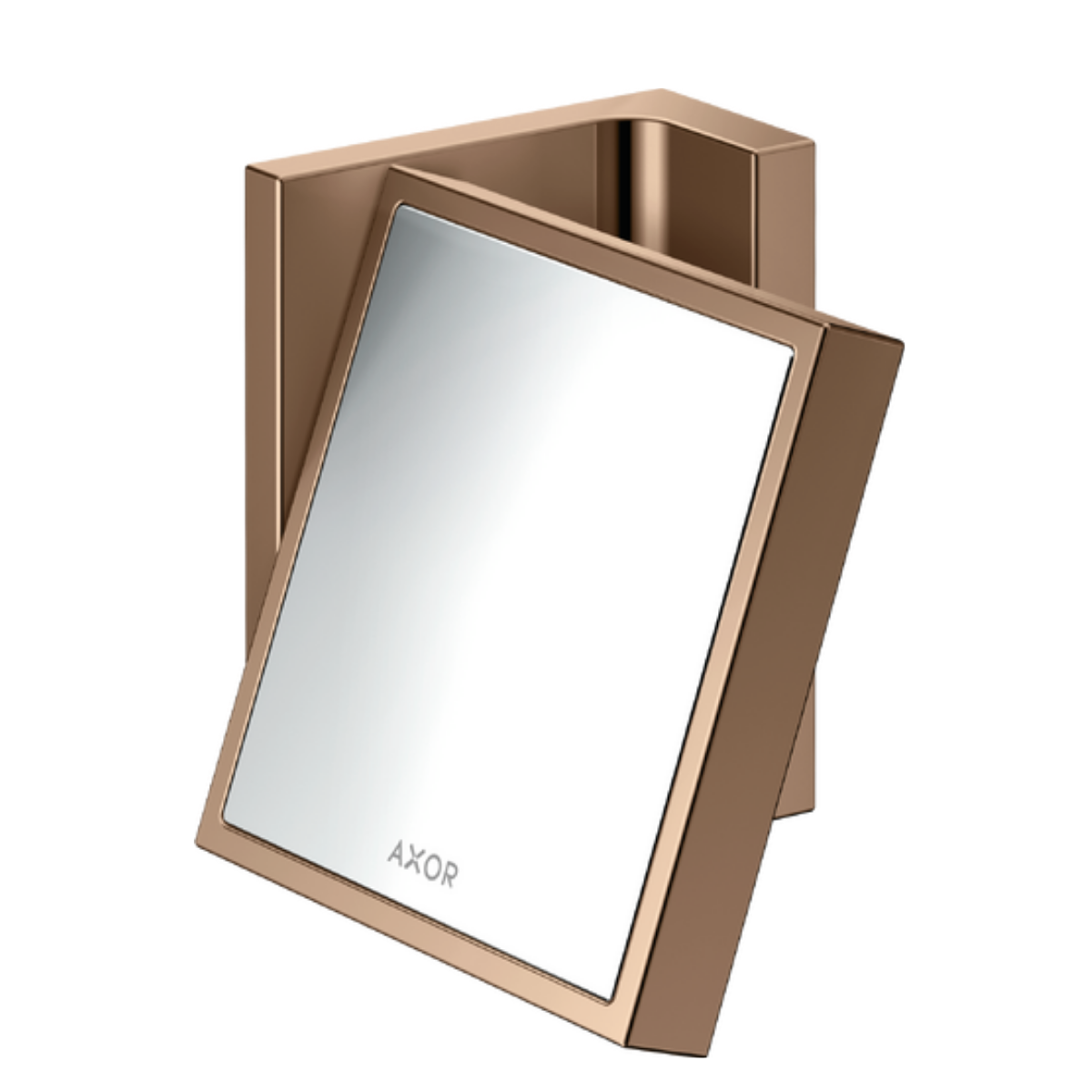 Axor shaving mirror polished red