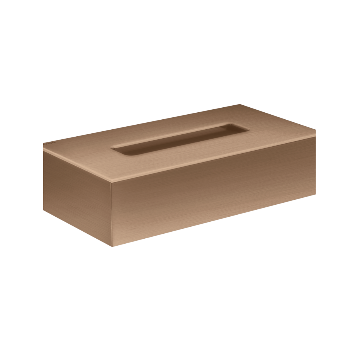 Axor tissue box brushed red gold finish