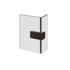 Gessi Shower G - 90° Rigato Right glass-glass short Hinge with lift function