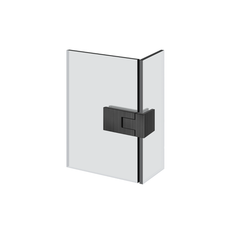 Gessi Shower G - 90° Rigato Right glass-glass short Hinge with lift function