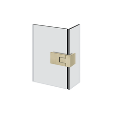 Gessi Shower G - 90° Rigato Right glass-glass short Hinge with lift function