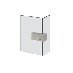 Gessi Shower G - 90° Rigato Right glass-glass short Hinge with lift function