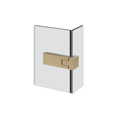 Gessi Shower G - 90° Rigato right glass-glass long Hinge with lift function
