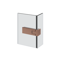 Gessi Shower G - 90° Rigato right glass-glass long Hinge with lift function