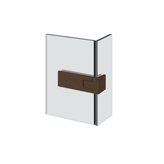 Gessi Shower G - 90° Rigato right glass-glass long Hinge with lift function