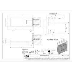 Gessi Shower G - Rigato Right Wall-glass Hinge with lift function