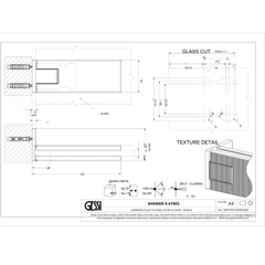 Gessi Shower G - Rigato Glass to Wall Shower Door Hinge