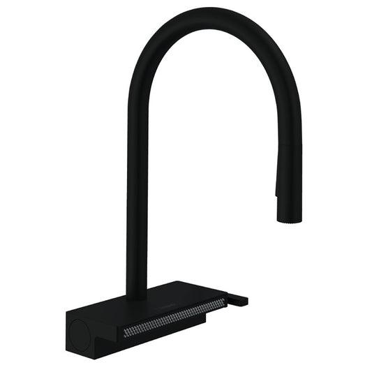 Hansgrohe Aquno M81 Sink Mixer 170 + Pull-out Spout - Matte Black