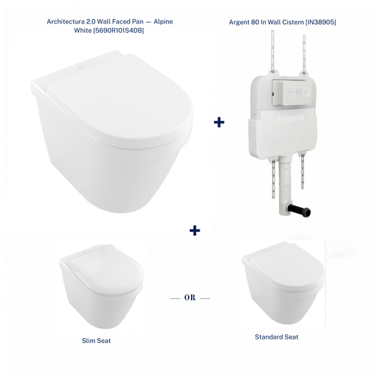 Villeroy & Boch Architectura 2.0 Promotional Package — Wall Faced Toilet + Argent Cistern