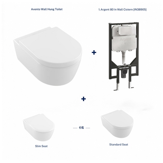 Villeroy & Boch Avento Promotional Package — Wall Hung Toilet + Argent 80 Cistern