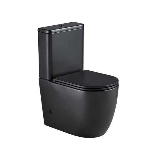 Argent Grace Hygienic Flush BTW Toilet Suite - Matte Black