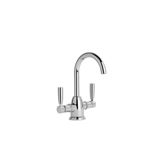 Brodware Manhattan Twin Lever Basin Mixer with Gooseneck Spout