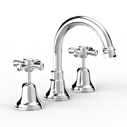 Faucet Strommen Cascade Basin Set - Cross Handles