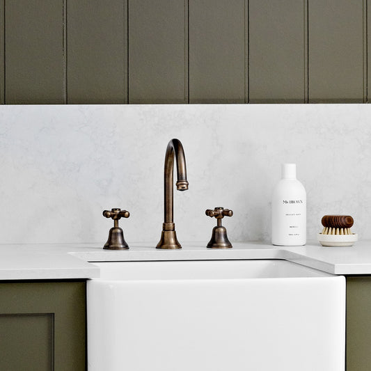 Faucet Strommen Cascade Vanity Sink Set - Cross Handles