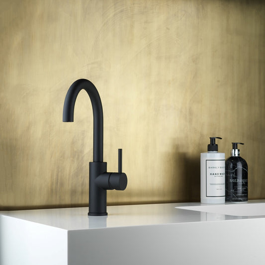Faucet Strommen Pegasi M 160 Curved Sink Mixer