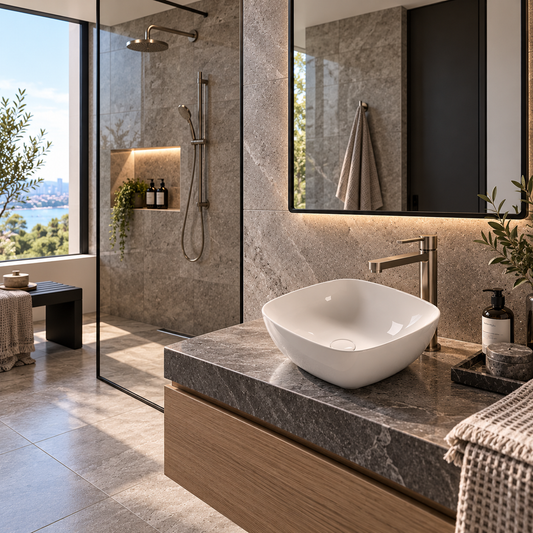 Globo T-Edge 420 Soft Square Above Counter Basin