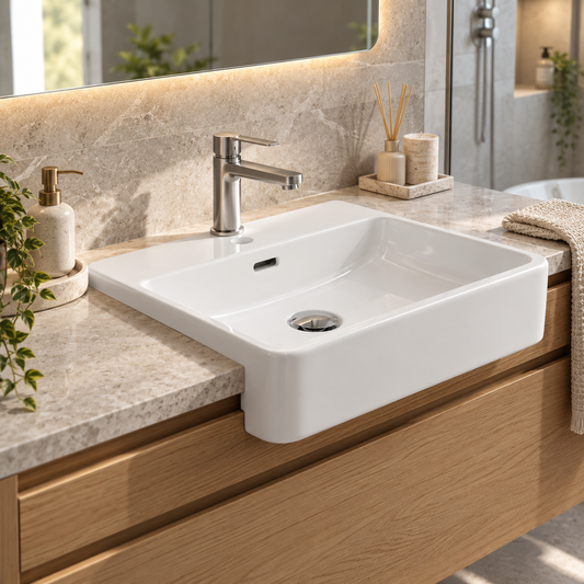 Argent Zen Neu 500 Semi Recessed Basin