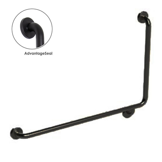 Argent Advantage 600 x 960 - 90 Degree Grab Rail - Left Hand - Matt Black