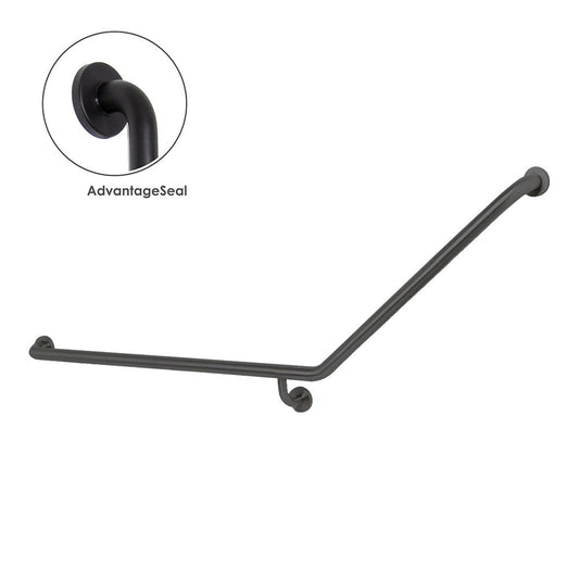 Argent Advantage 870 x 700 - 140 Degree Grab Rail - Left Hand in Matt Black