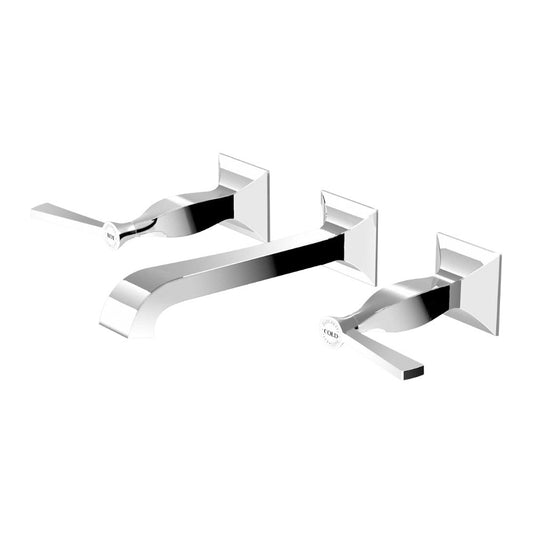 Zucchetti Bellagio Wall Mount Basin Tap Set - Lever Handles