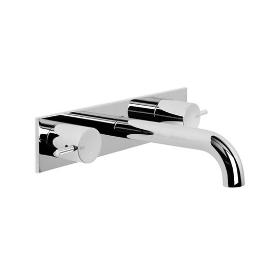 Brodware City Stik Wall Tap Set - Backing Plate - 150mm Spout
