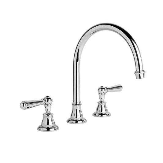 Brodware Neu England Bath Set - Gooseneck Spout - Metal Levers