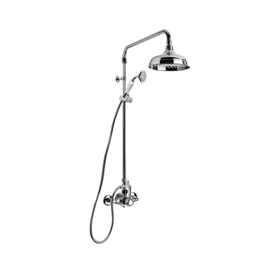 Brodware Neu England Shower Mixer Set - 200mm Rose - Metal Levers