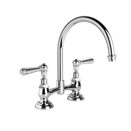 Brodware Neu England Two Hole Kitchen Mixer - Gooseneck Spout