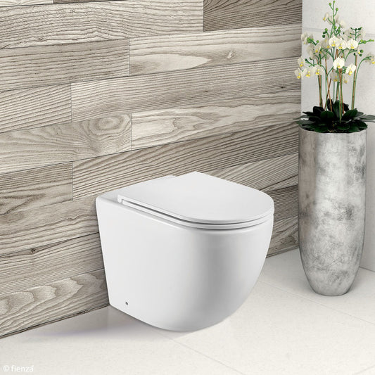 Fienza Koko Wall Faced Toilet - Gloss White & Matte White