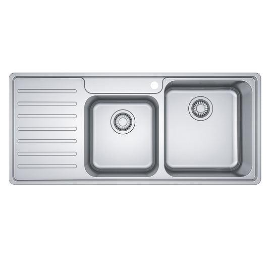 Franke Bell Double Bowl Topmount Sink with Drainer