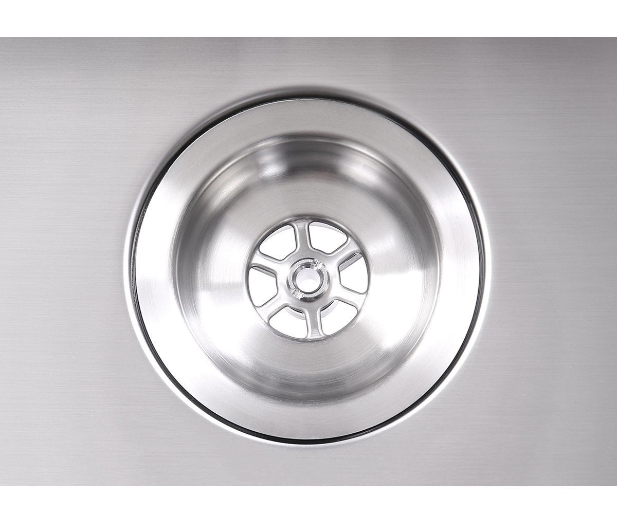 Franke Bell Double Bowl Stainless Steel Sink - Sink hole
