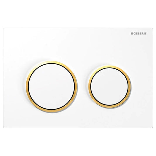 Geberit Kappa 21 Dual Flush Plate - Gold Trim