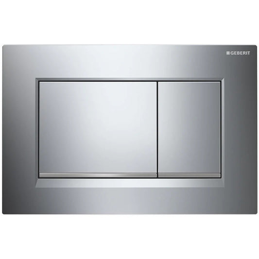 Geberit Sigma 30 Dual Flush Button Plate - Matte Chrome