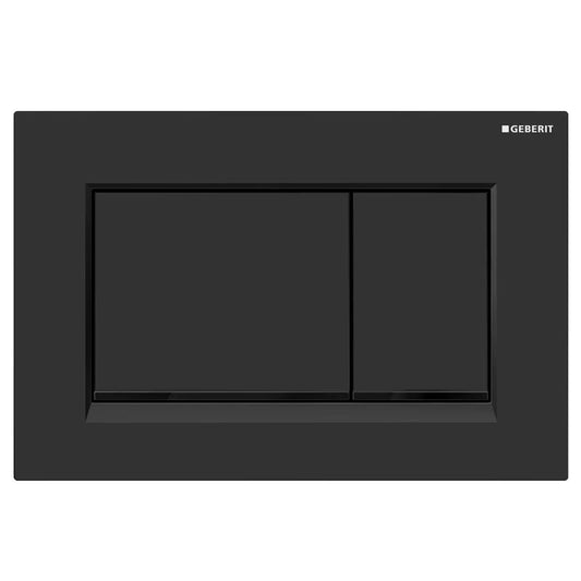 Geberit Sigma 30 Tone in Tone Flush Button Plate - Matte Black