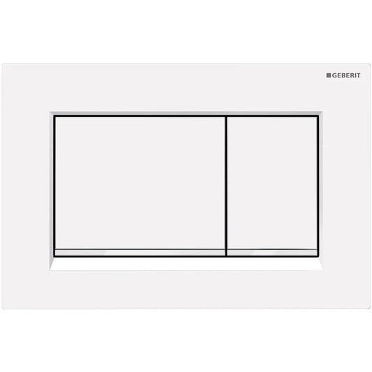 Geberit Sigma 30 Tone in Tone Flush Button Plate - Matte White