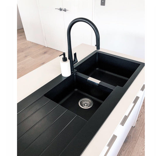 Gessi Proton Concealed Pull Out Kitchen Mixer Tap - Black