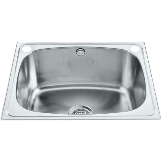 Oliveri 45L Topmount Laundry Sink + Rinse Bypass & Overflow
