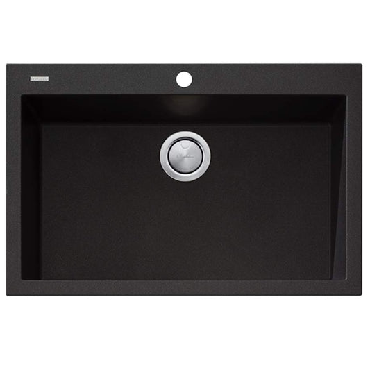 Oliveri Santorini Black Mega Bowl Topmount Sink