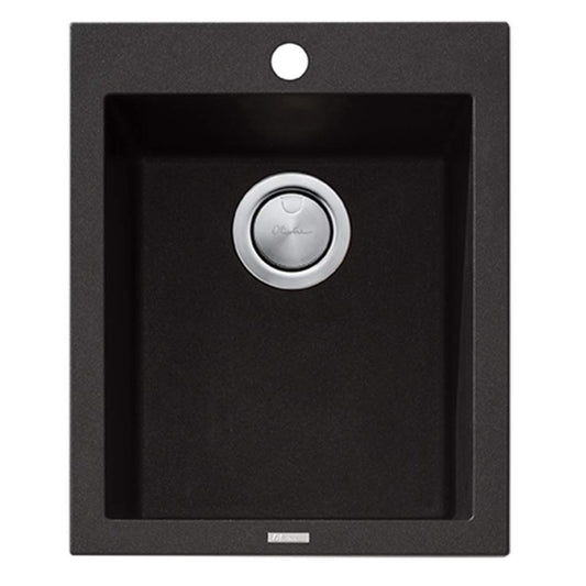 Oliveri Santorini Black Standard Bowl Topmount Sink