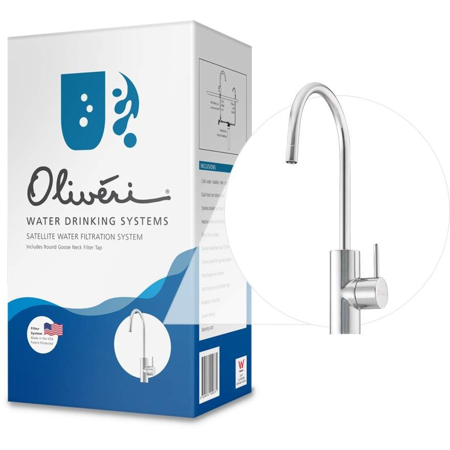 Oliveri Satellite Water Filtration System + Round Goose Neck Filter Tap