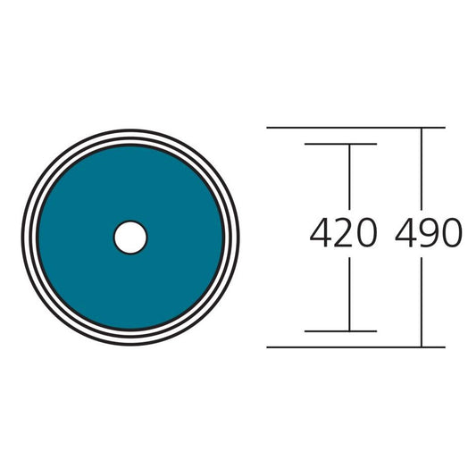Oliveri Solitaire Round Bowl Sink - Dimensions