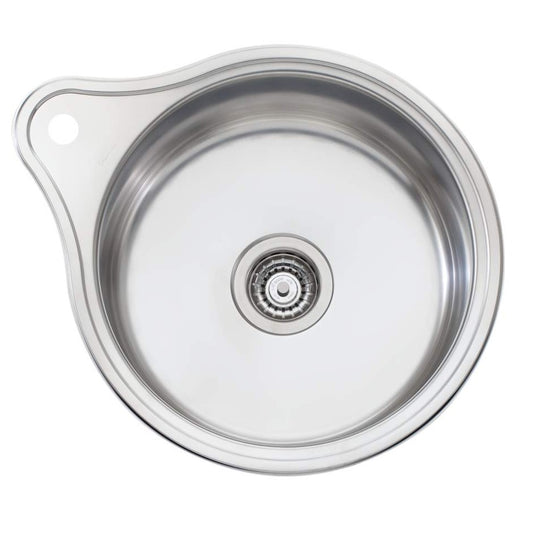Oliveri Solitaire Round Bowl Sink With Tap Landing