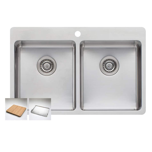 Oliveri Sonetto Double Bowl Topmount Sink