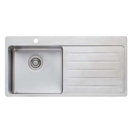 Oliveri Sonetto Single Bowl Topmount Sink with Drainer