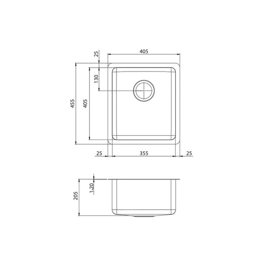 Oliveri Sonetto Standard Bowl Universal Sink