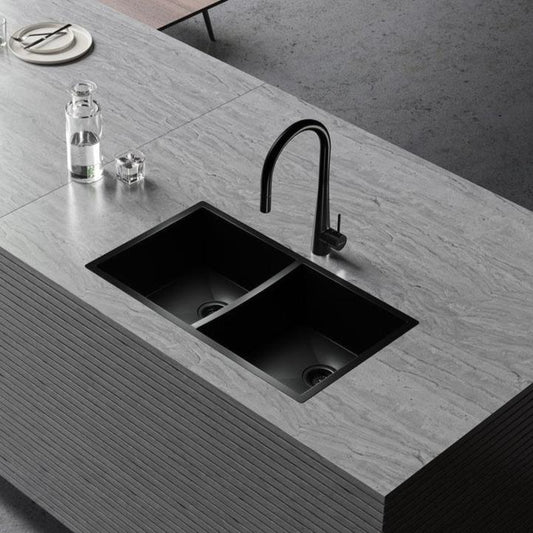 Oliveri Spectra Double Bowl Black Sink