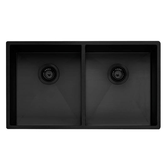 Oliveri Spectra Double Bowl Black Sink