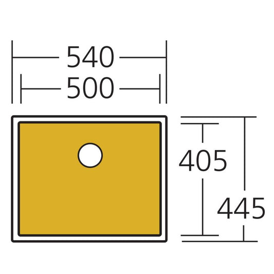 Oliveri Spectra Single Bowl Sink - Dimensions