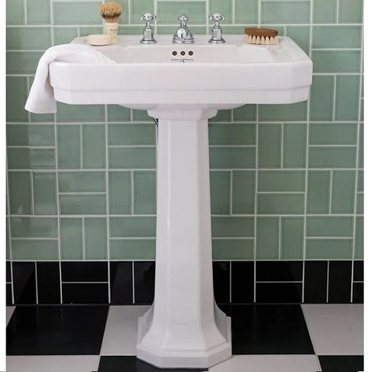 Perrin & Rowe Art Deco 630mm Pedestal Basin